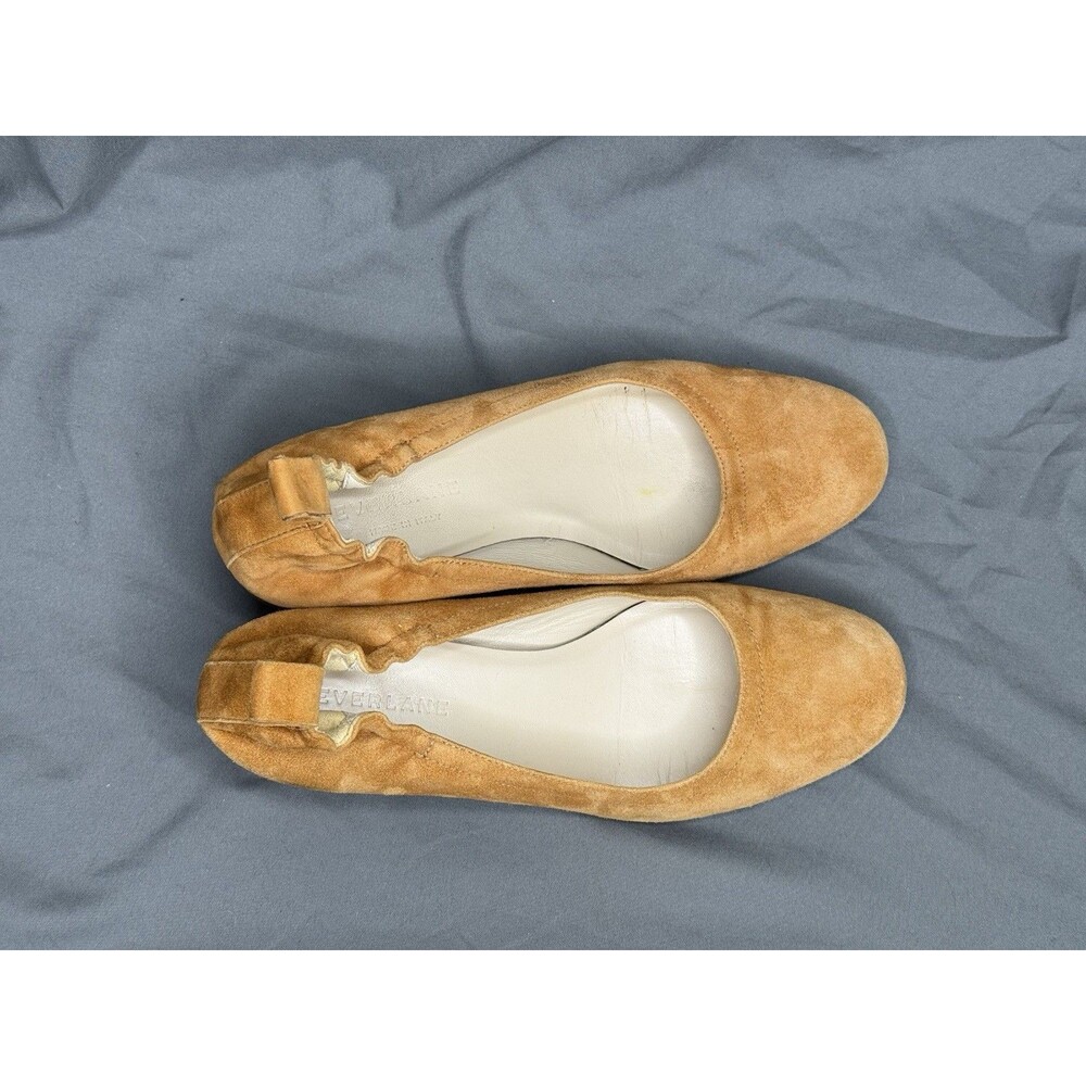 Everlane Women's Day Heels Pumps Brown Round Toe Suede Block Made In Italy Sz 6 - Picture 4 of 14